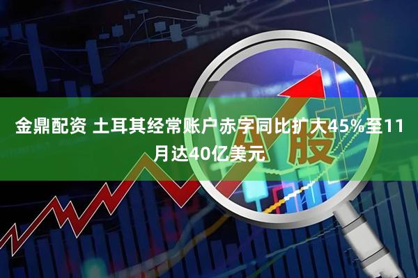 金鼎配资 土耳其经常账户赤字同比扩大45%至11月达40亿美元